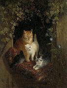 Henriette Ronner, Cat with Kittens